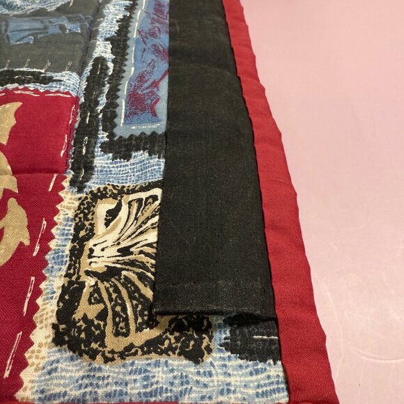 Hand Quilted Panel Theme of Lighthouses, Finished, 40” x 31” w/ Rod Pocket - Picture 9 of 10